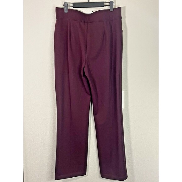 NWT Talbots Pant Wide Leg Maroon Burgundy Medium - Picture 2 of 9
